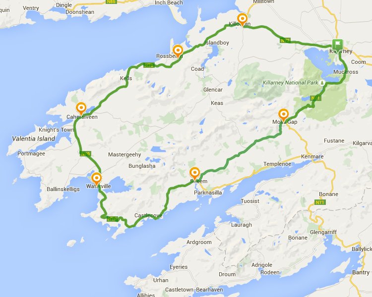 Ring of Kerry route
